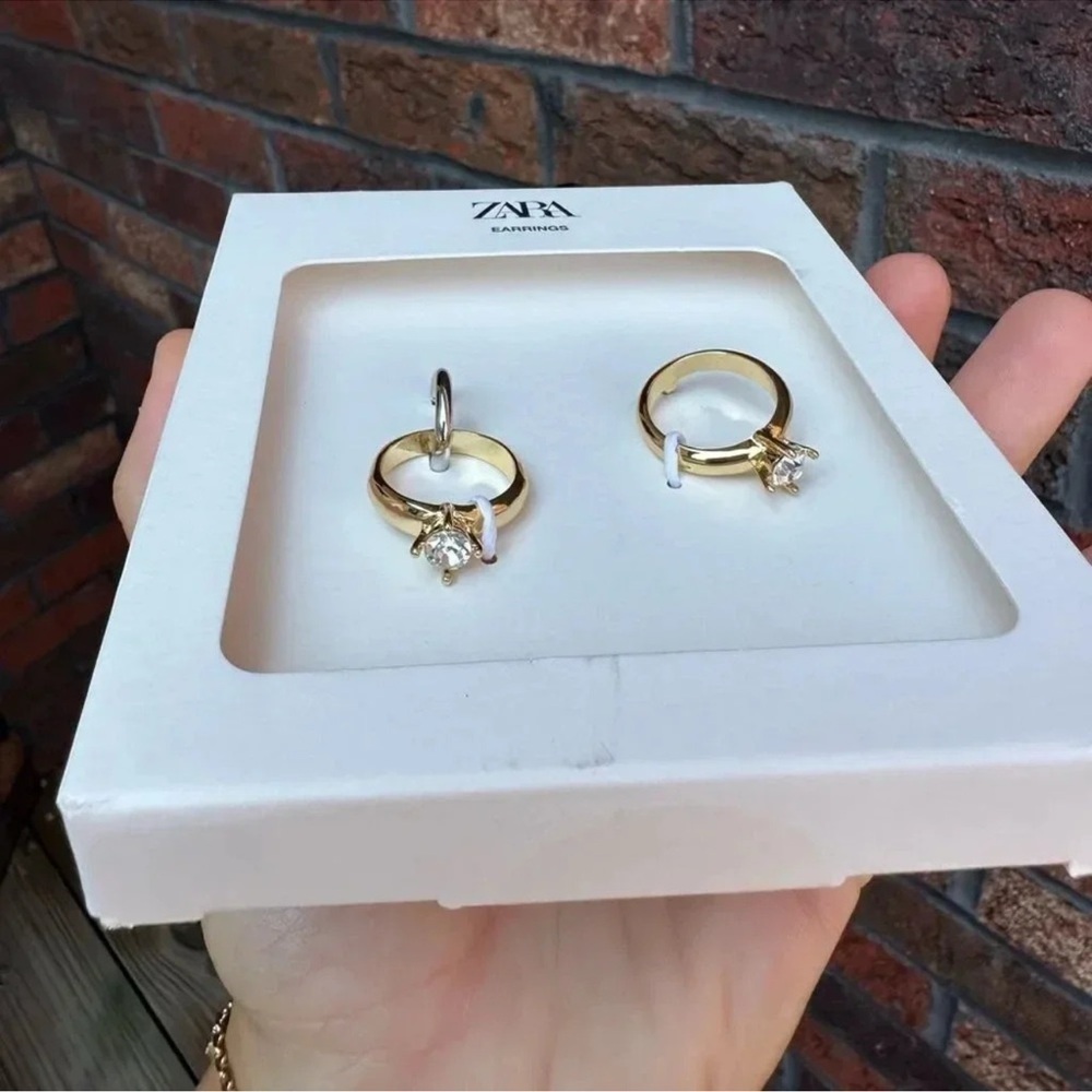 ZARA JEWEL WEDDING BAND EARRINGS - Picture 9 of 13